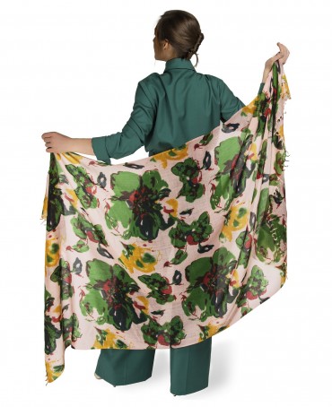 Палантин Женский W40-GRANDE.FLEUR/ROSE